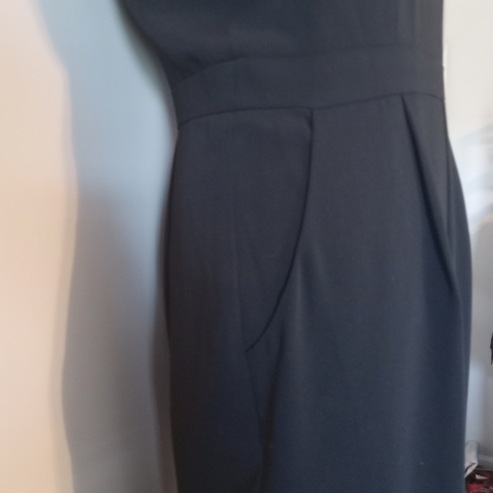 Anthropologie Black Scalloped Yoke Mini Dress - Picture 8 of 15